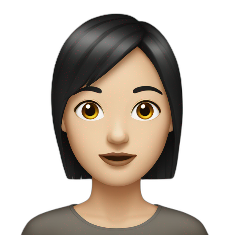 white-woman-with-medium-black-hair-and-straight-fringe emoji