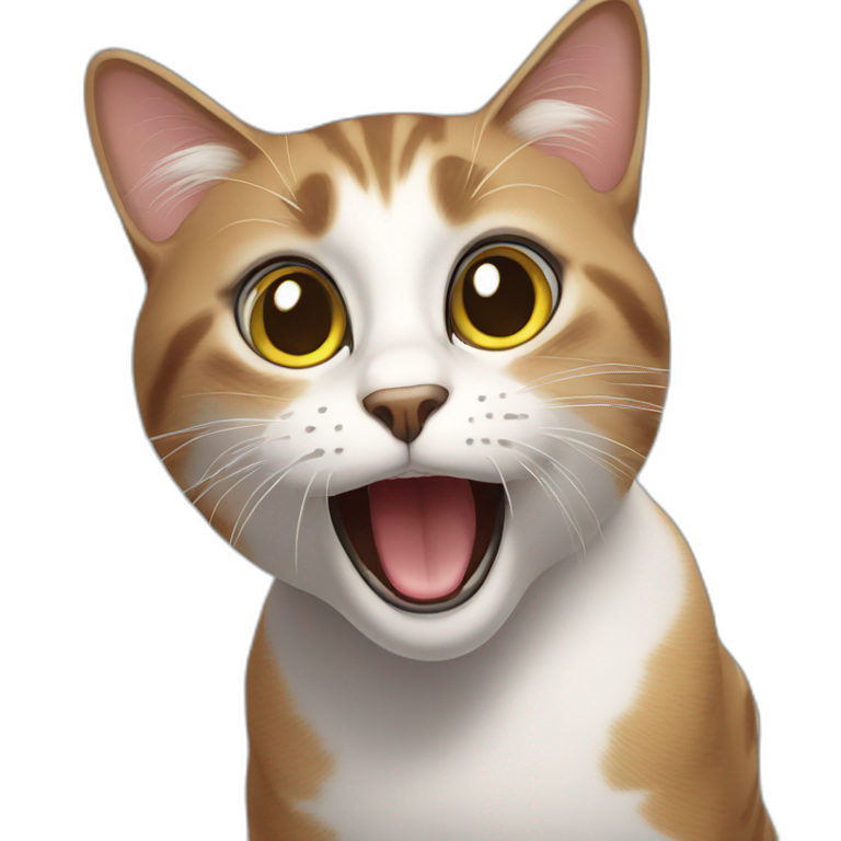 astonished cat emoji