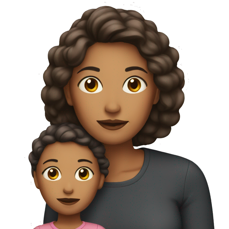 Woman with her daughter emoji