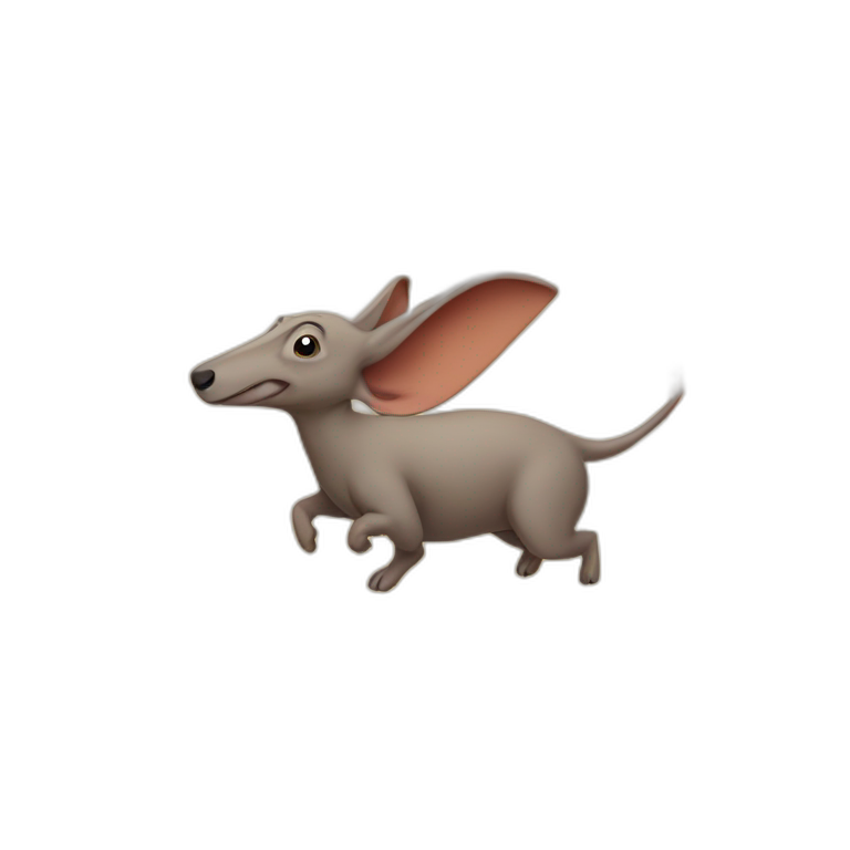 Aardvark on a flying carpet emoji