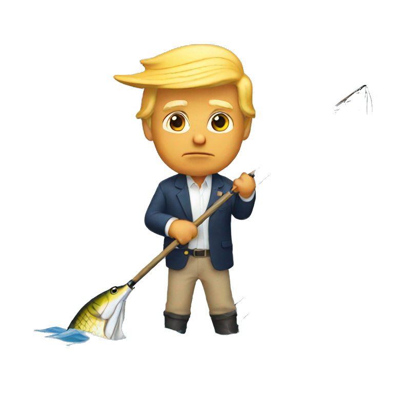 Trump fishing  emoji