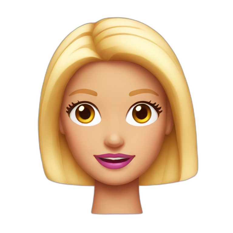 barbie emoji face emoji