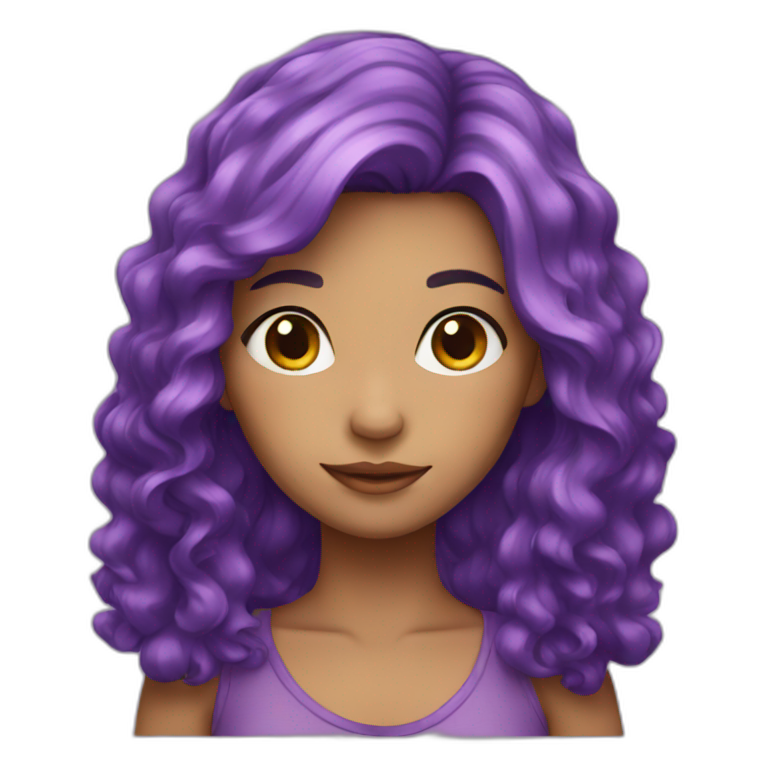 purple haired girl emoji