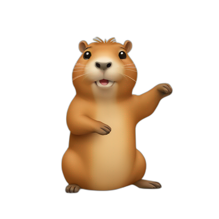 capybara doing italian gesture emoji