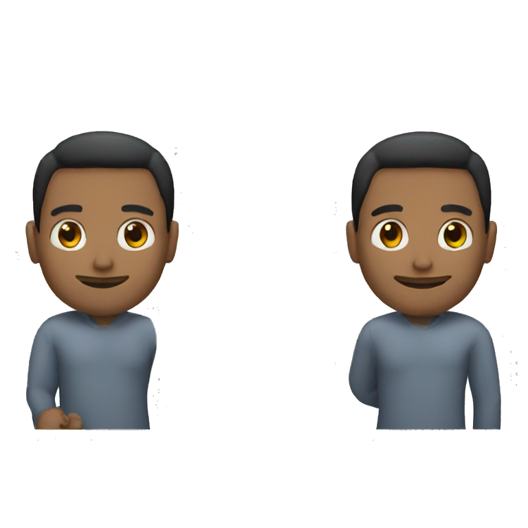 2 man say hello emoji