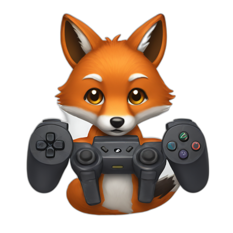 a fox that play a playstation emoji