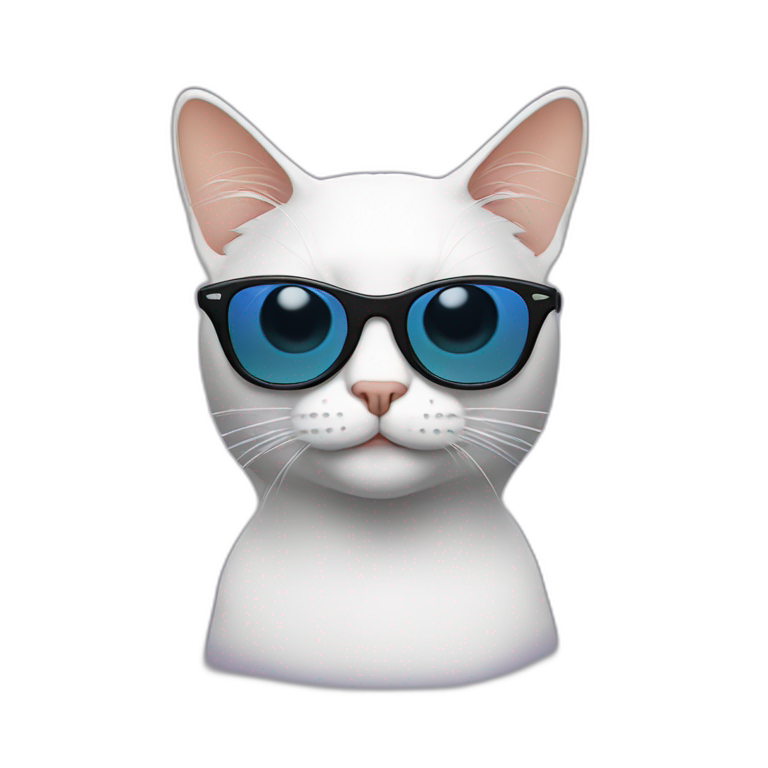Cat with sunglasses wearing jack emoji
