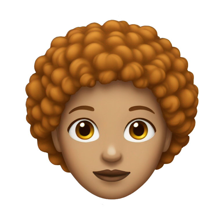 Light skin woman with ginger Afro emoji