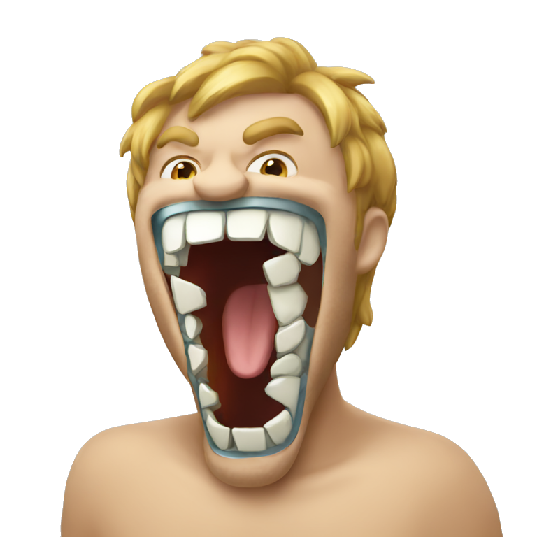 sharp teeth  emoji