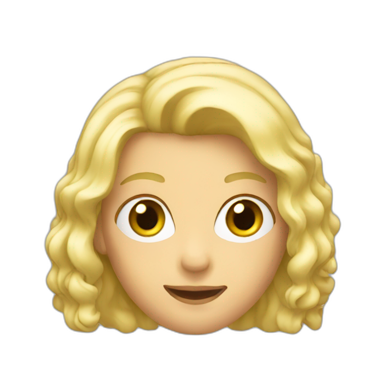 Blond glass emoji