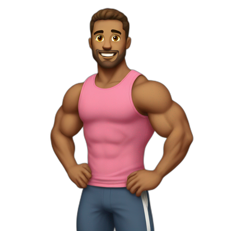 muscular man tank top emoji