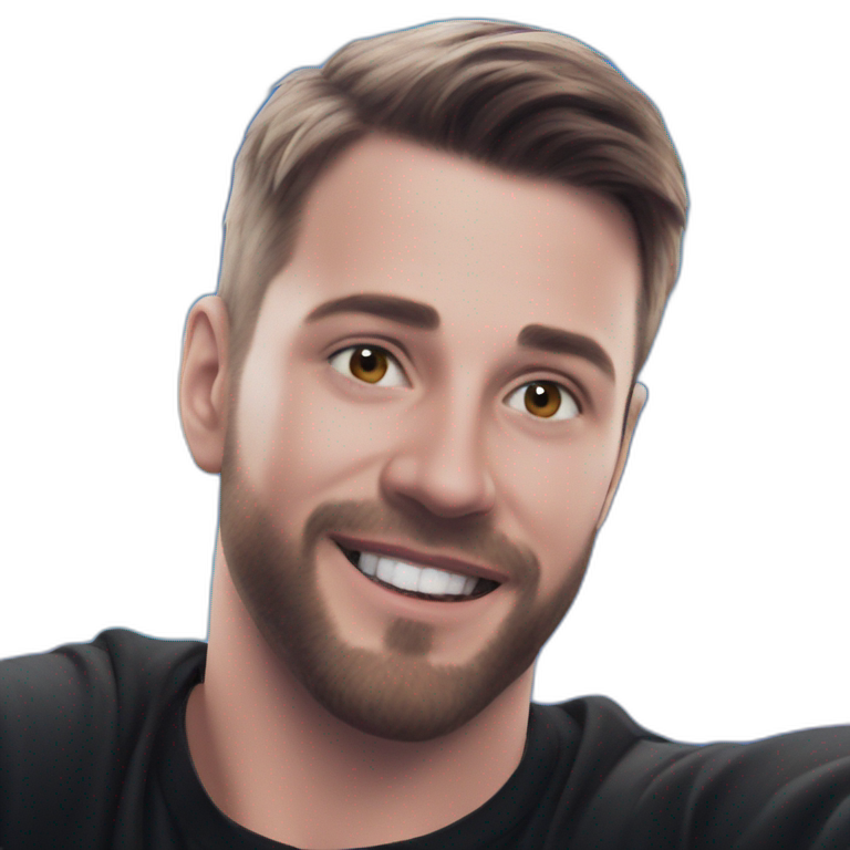 smiling guy with short hair emoji