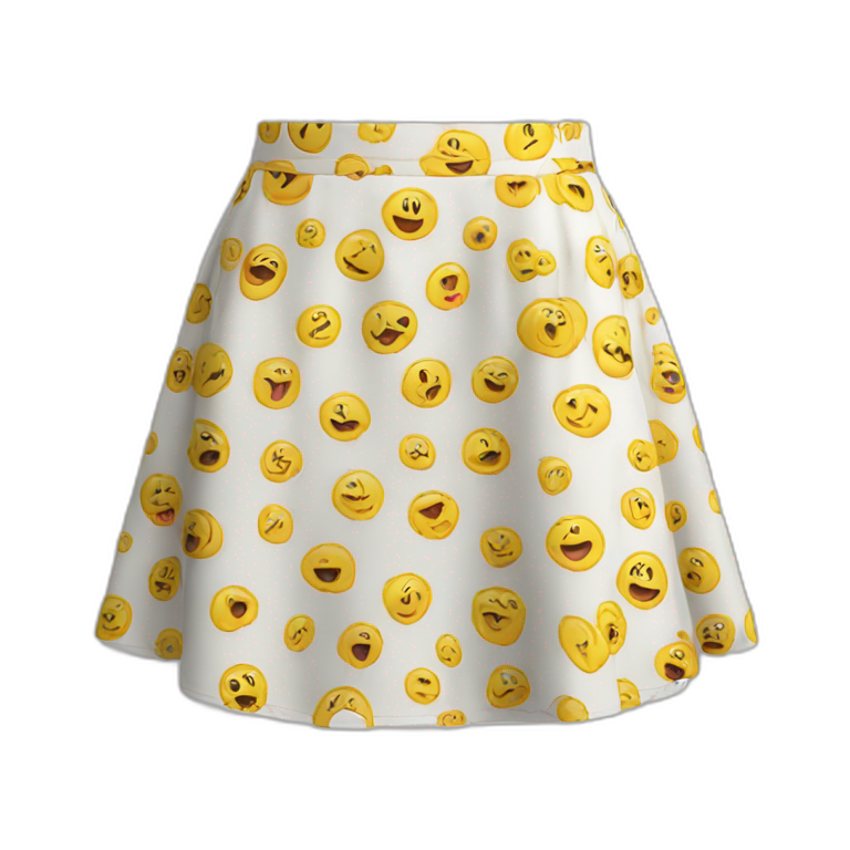 Yellow emoji skirt cheap