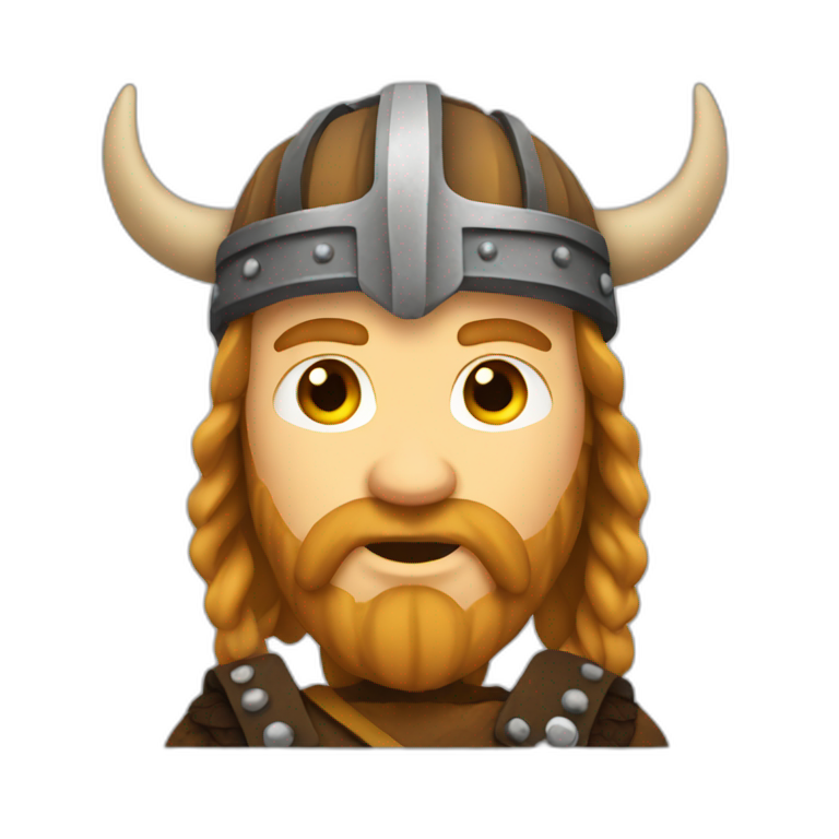 Viking without beard emoji
