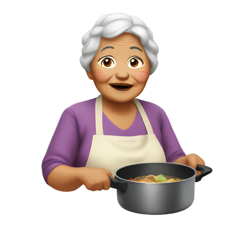 Filipino granny cooking emoji