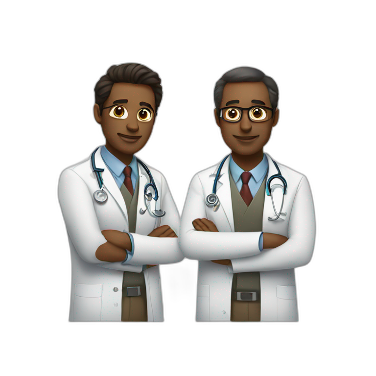 Two doctors in love emoji