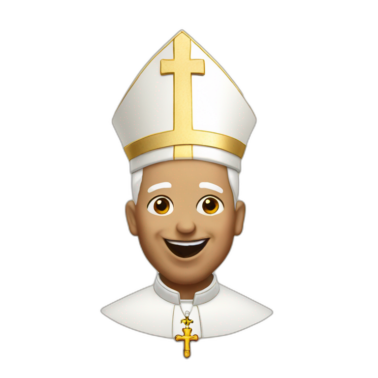 pope with tongue out emoji