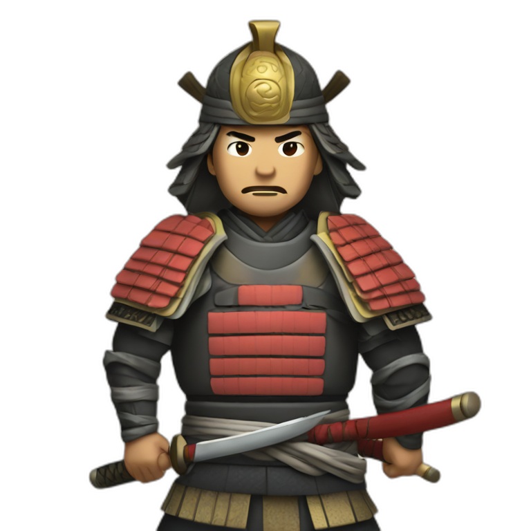 brave samurai emoji