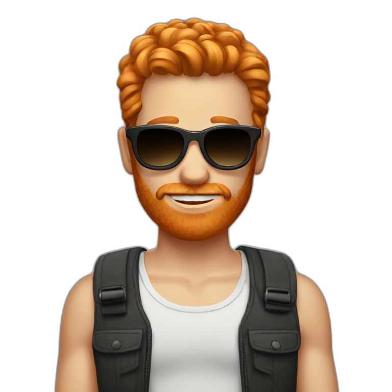 Ginger with sunglasses emoji