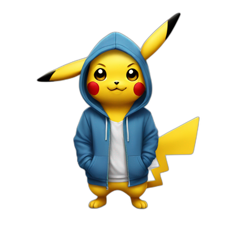 Pikachu wearing hoodie sale
