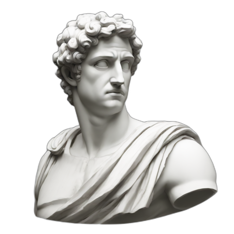 greek statue thinking meme emoji