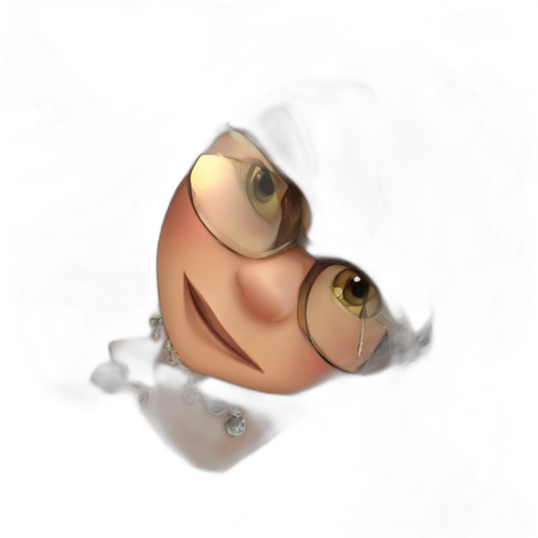 elegant brown-eyed girl with glasses emoji