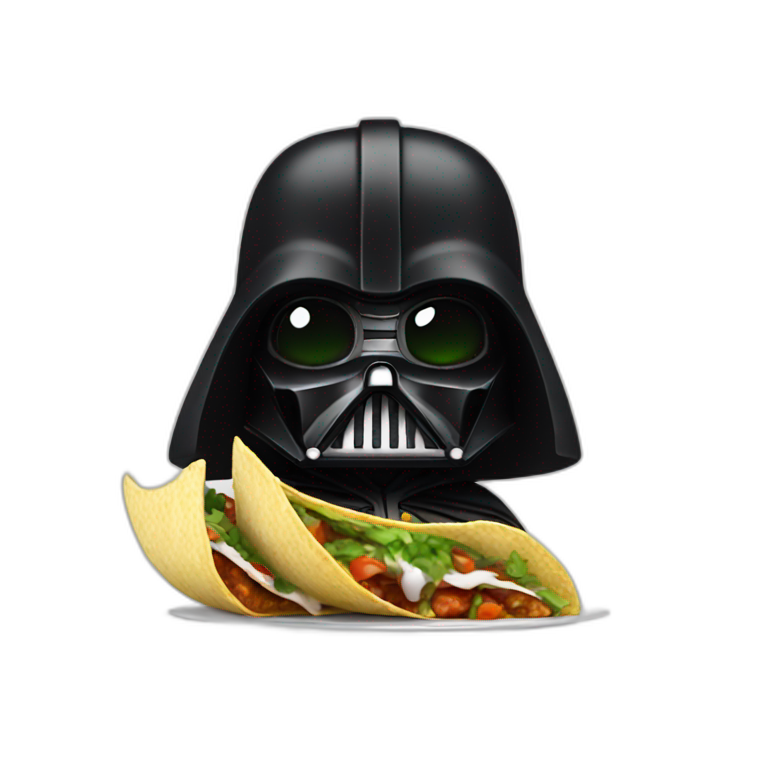 Darkvador eating tacos emoji