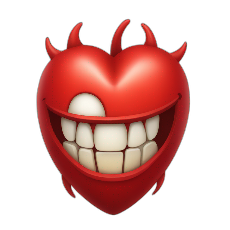 red heart with sharp pointy teeth emoji