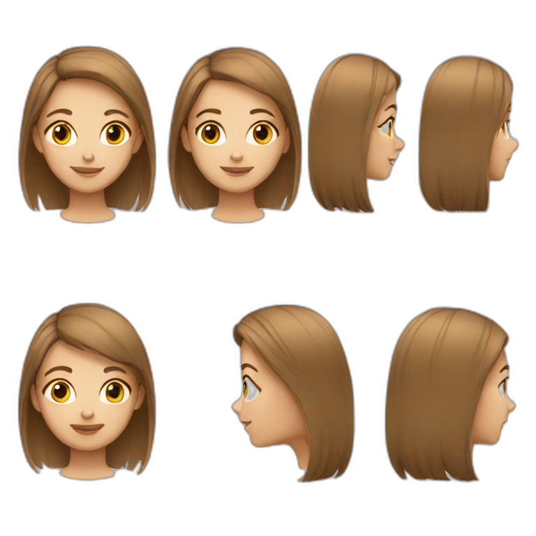 light brown hair girl emoji