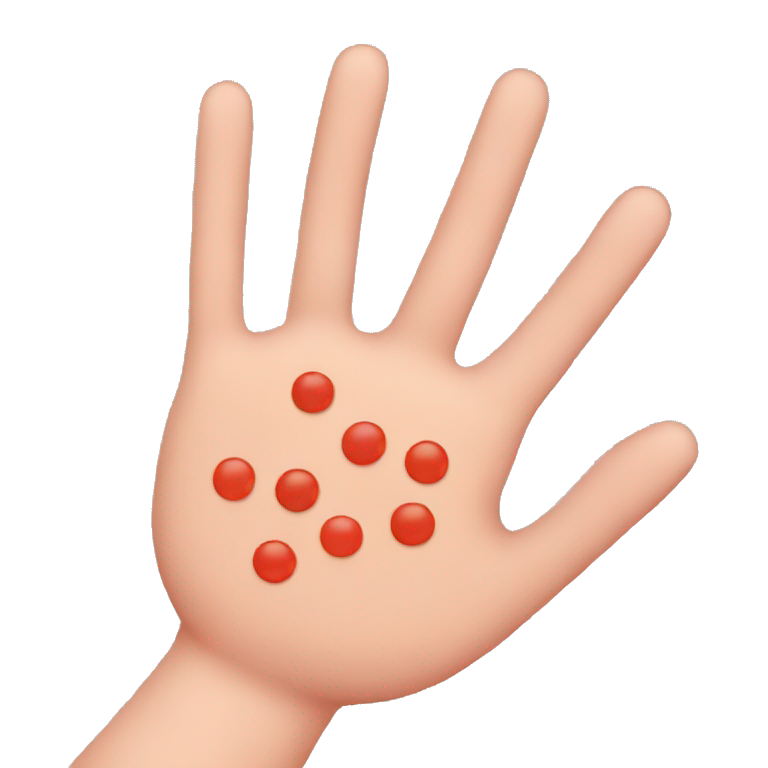rash on hand emoji