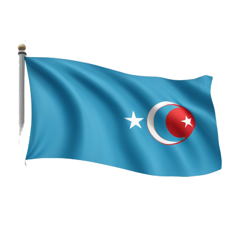 Turkish flag but blue  emoji