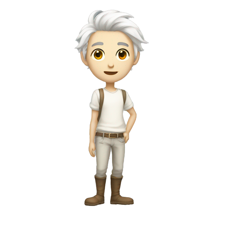 a game character showing his full body, white skin emoji