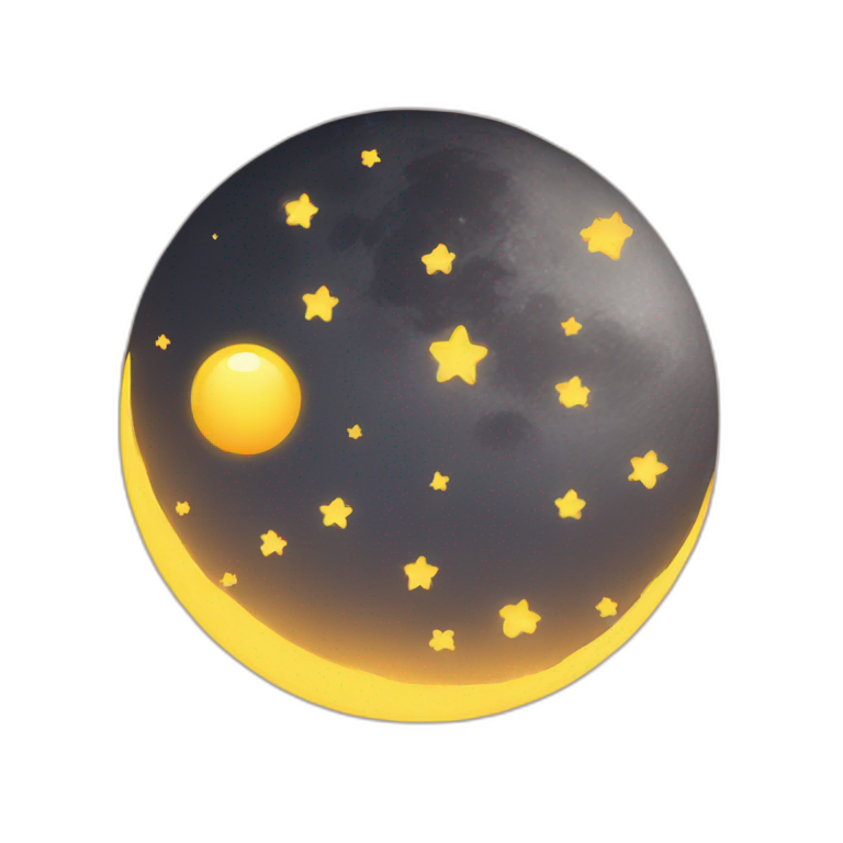 Moon love sun emoji