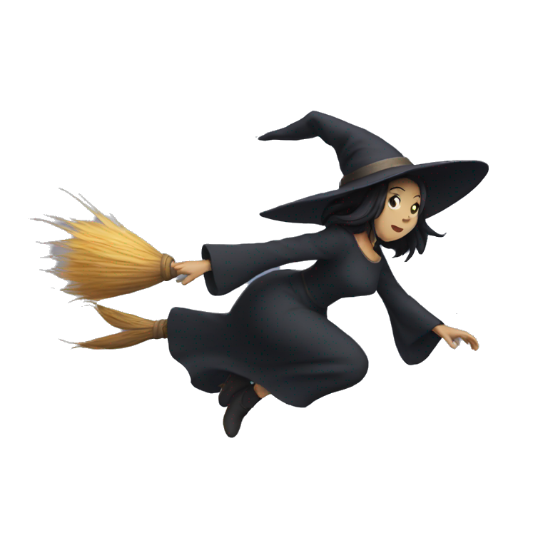 Flying witch emoji