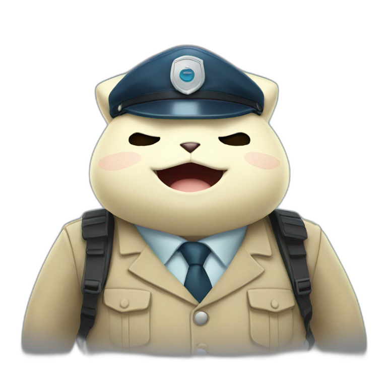 snorlax security guard emoji