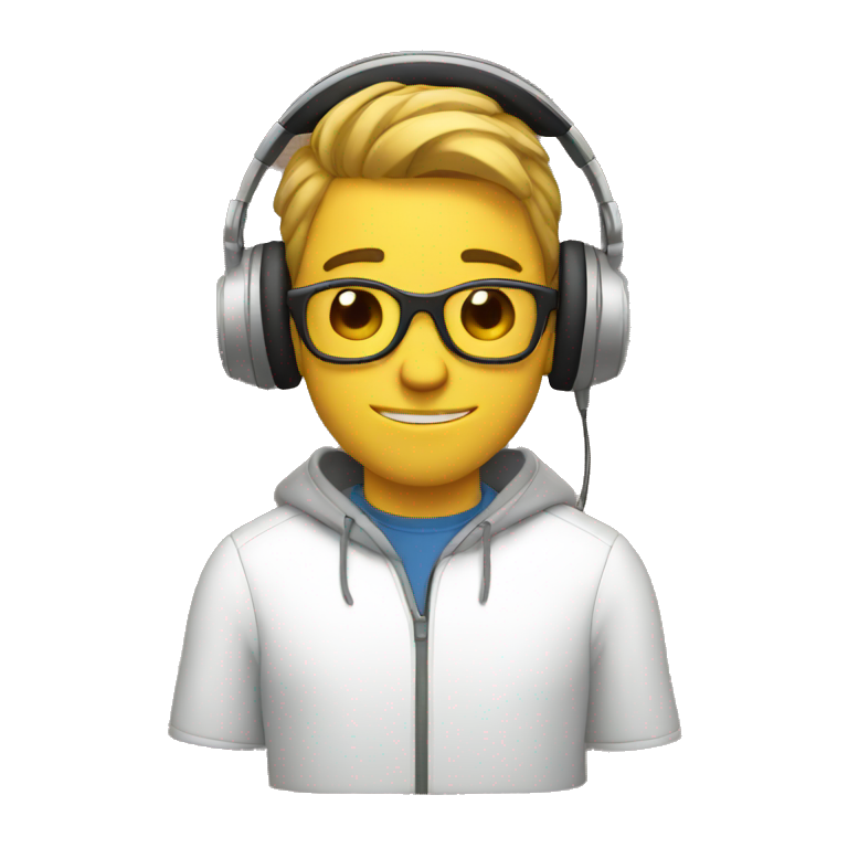 Guy with headphones emoji