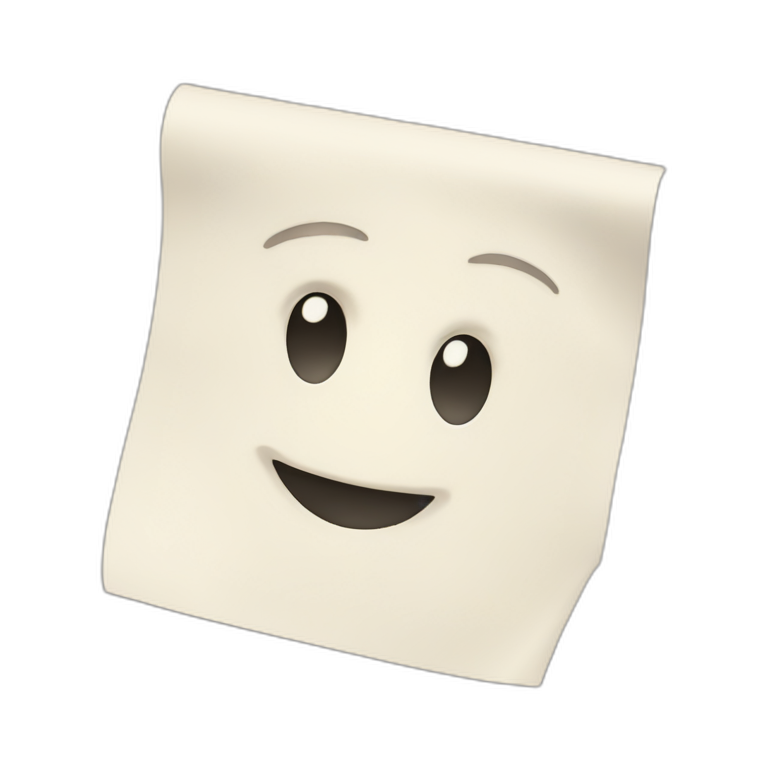 happy sheet of paper emoji