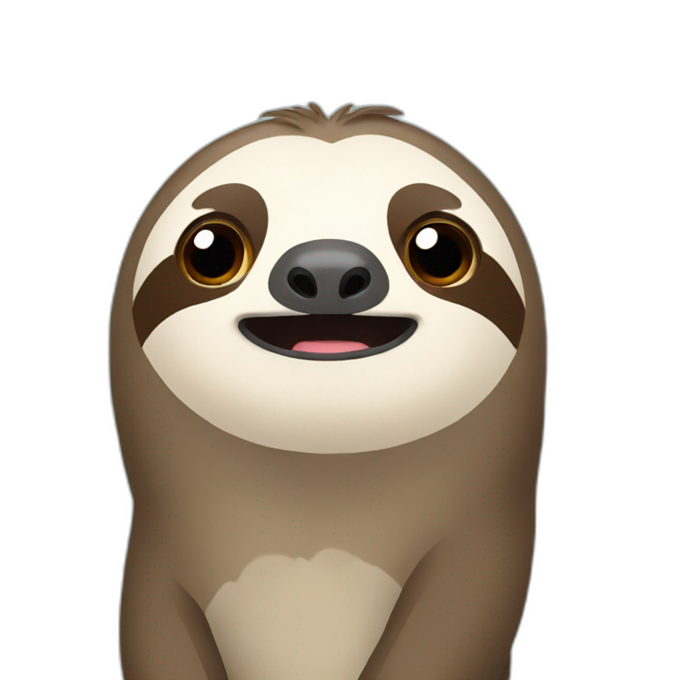 sloth with the word OMG emoji
