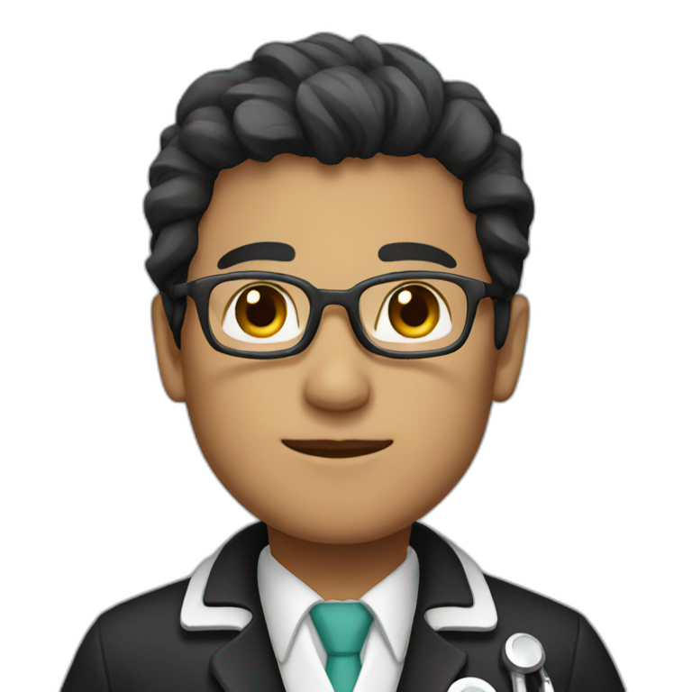 Doctor wearing black coat emoji