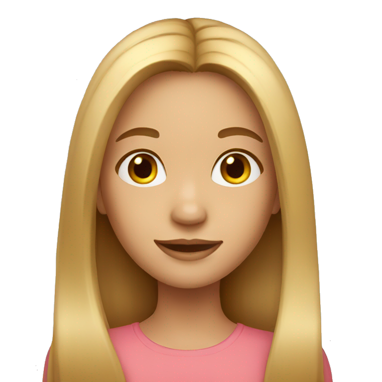 Girl with long hair emoji