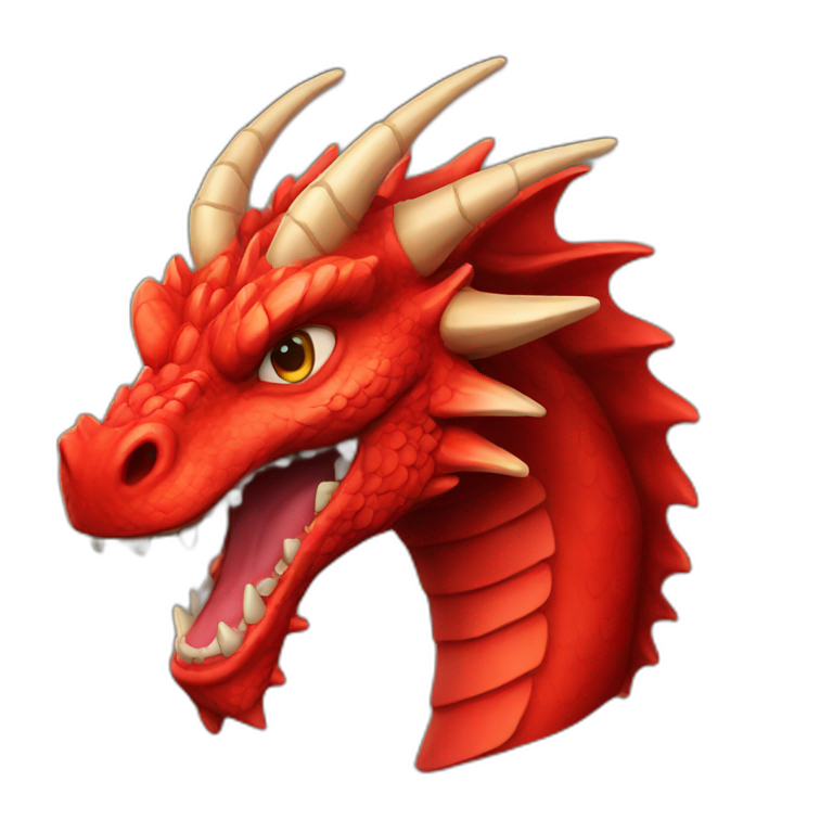 head Red dragon emoji