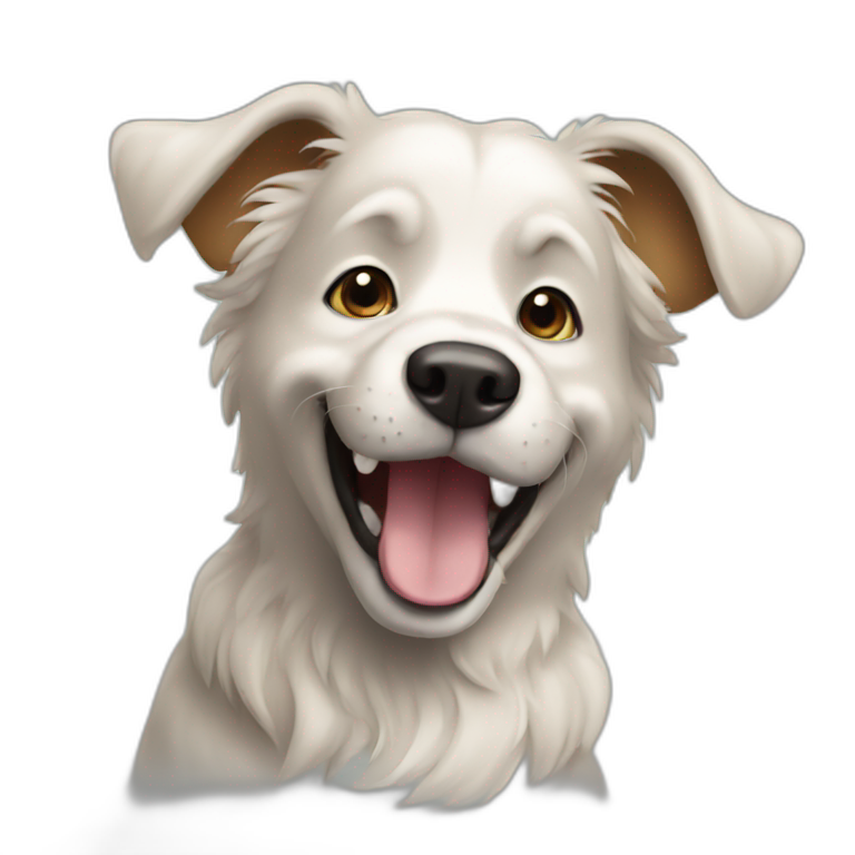 Dog happy emoji