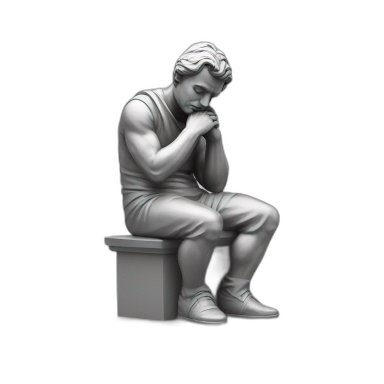 thinker statue  emoji