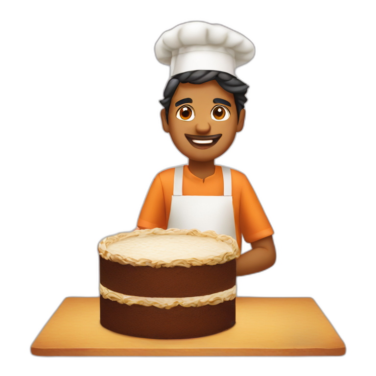 A Sri Lankan baking a Sri Lankan cake emoji