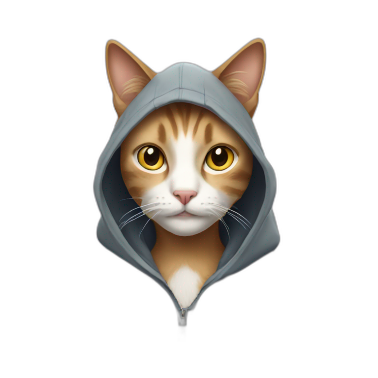 Cat with hoodini cat emoji