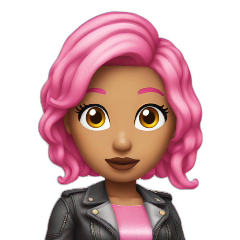 Nicki Minaj pink hair emoji