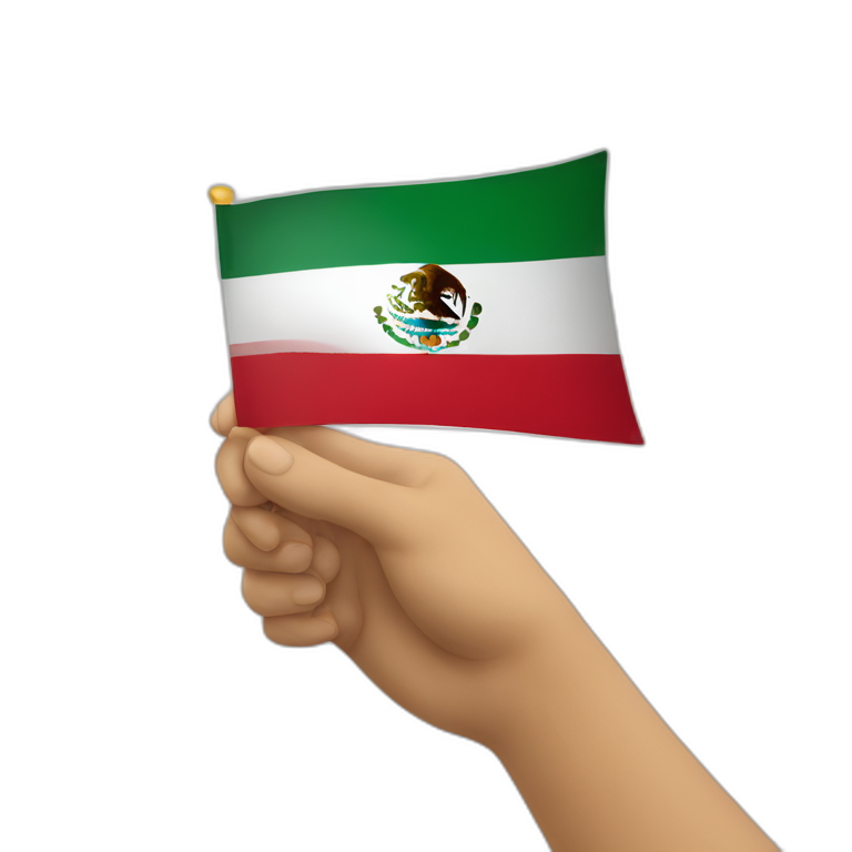 mexican flag in my hand emoji