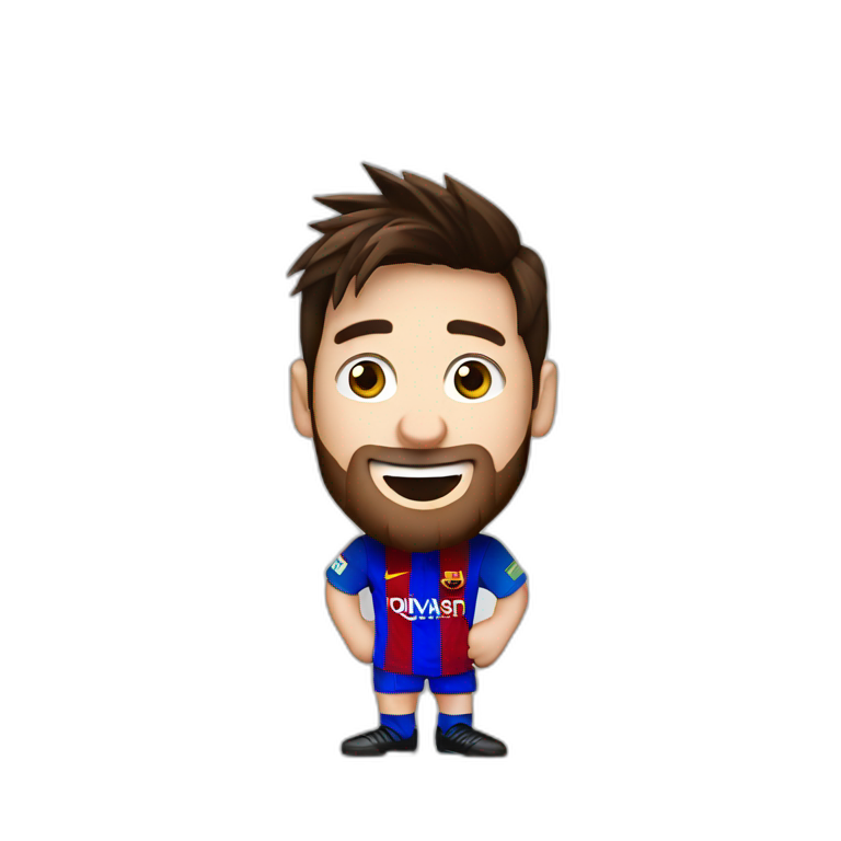 Messi drink a beer emoji
