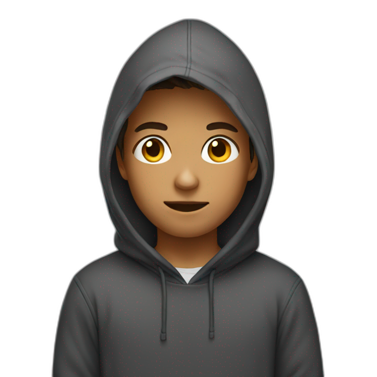 Boy with hoodie emoji