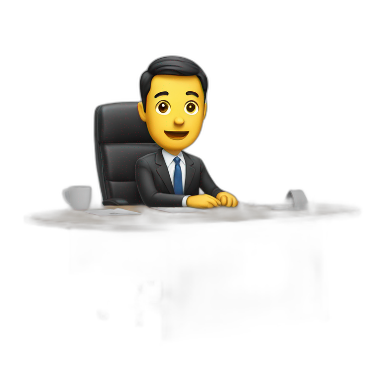 job interview desk man emoji